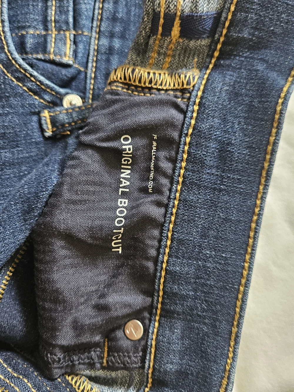 7 For All Mankind Dark Blue Straight-Leg Women's Jeans